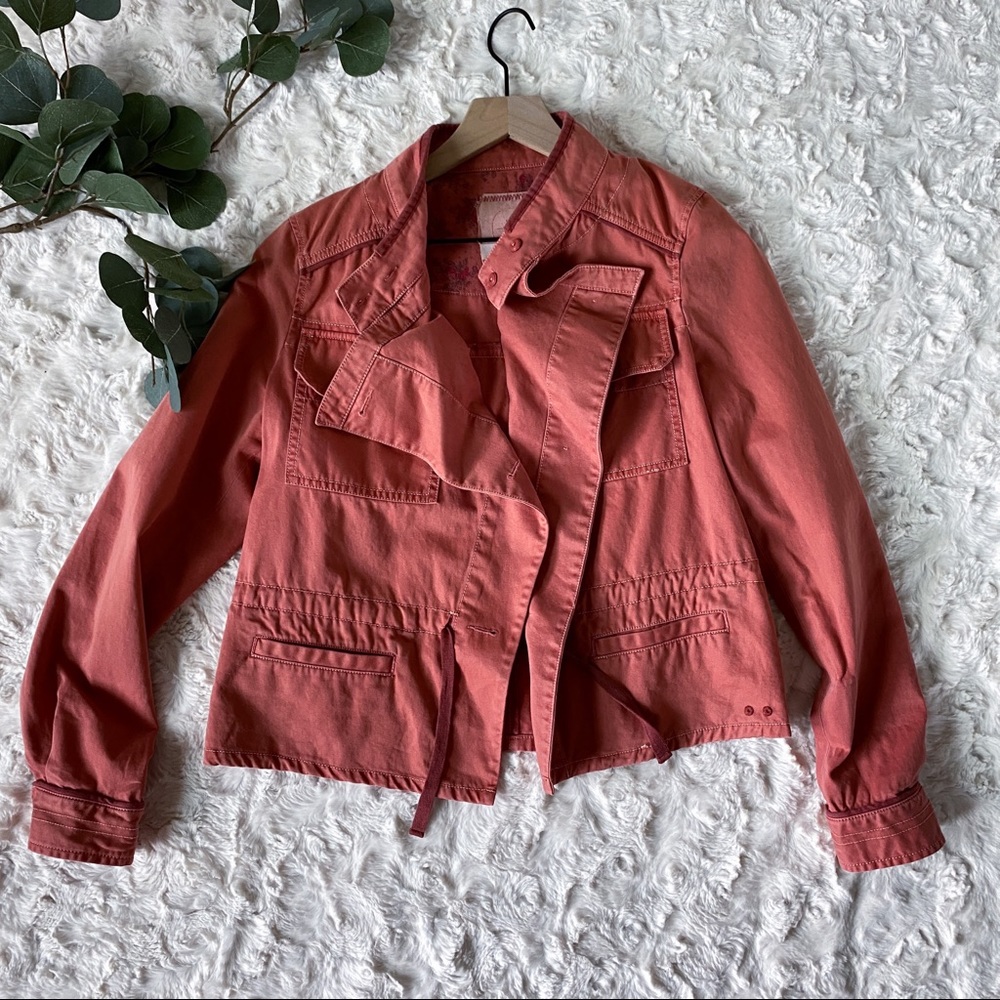 Anthropologie Hei hei Coral anorak jacket small